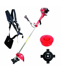 Motocoasa pe benzina, 2.4 CP, 440 mm, 52 cm3, cutit metalic cu 4 dinti Motocoasa pe benzina, 2.4 CP, 440 mm, 52 cm3, cutit metalic cu 4 dinti