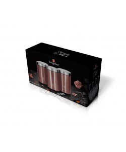 Cutii de depozitare metalica Berlinger Haus BH6270, set 3 piese, roz, I-Rose Collection