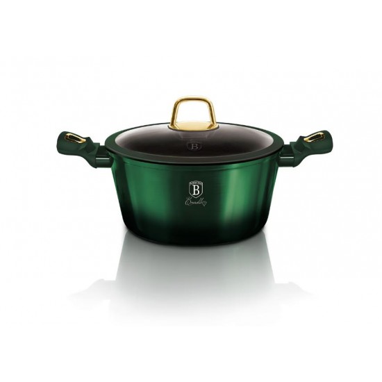 Oala cu capac, 20 cm, marmura, Emerald Collection Berlinger Haus BH-6057