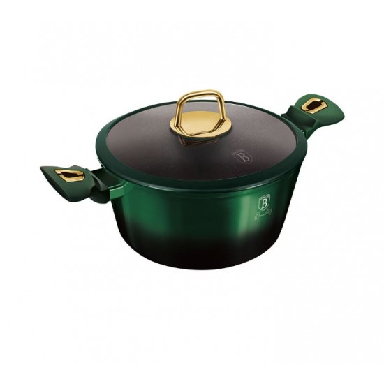 Oala cu capac, 20 cm, marmura, Emerald Collection Berlinger Haus BH-6057