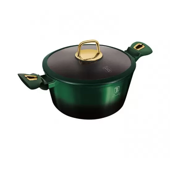 Oala cu capac, 20 cm, marmura, Emerald Collection Berlinger Haus BH-6057