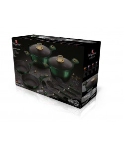 Set oale marmorate cu capace 10 piese Emerald Collection Berlinger Haus BH 7039