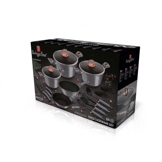 Set oale si tigai marmorate 17 piese Moonlight Edition Berlinger Haus BH 7044