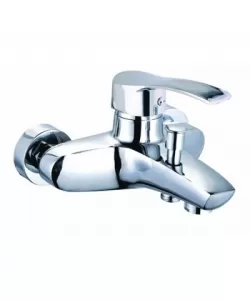 Baterie cada ZINOX ZLN-8525, Material alama, Finisaj crom, Cartus ceramic in doua trepte 40 mm, Cu furtun si para dus