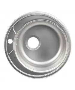 Chiuveta bucatarie rotunda+sifon scurgere cu preaplin, Diametru 48 cm, Inox, Finisaj anticalcar, Pentru blat, ZLN-6300 Chiuveta bucatarie rotunda+sifon scurgere cu preaplin, Diametru 48 cm, Inox, Finisaj anticalcar, Pentru blat, ZLN-6300