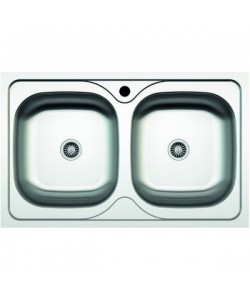 Chiuveta cu doua cuve pentru masca Z-INOX ZLN-0216, Inox anticalcar, 50x80 cm