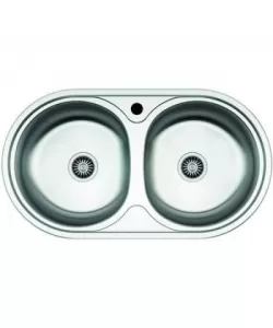Chiuveta pentru blat ,ovala cu doua cuve , Z-INOX ZLN-8624, 43.5x78 cm Chiuveta pentru blat ,ovala cu doua cuve , Z-INOX ZLN-8624, 43.5x78 cm