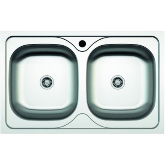 Chiuveta ZLN-0209 cu doua cuve pentru masca Z-INOX , Inox satinat, 50x80 cm