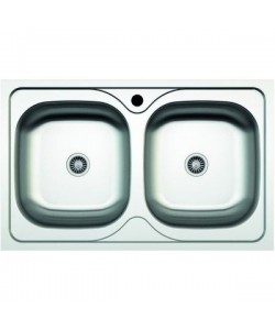 Chiuveta ZLN2982 cu doua cuve pentru blat Z-INOX Inox anticalcar, 50x80 cm