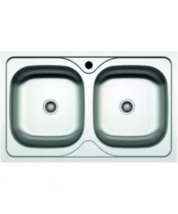 Chiuveta ZLN2982 cu doua cuve pentru blat Z-INOX Inox anticalcar, 50x80 cm Chiuveta ZLN2982 cu doua cuve pentru blat Z-INOX Inox anticalcar, 50x80 cm