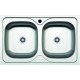 Chiuveta ZLN2982 cu doua cuve pentru blat Z-INOX Inox anticalcar, 50x80 cm