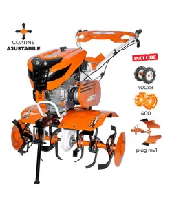 Motosapa RURIS 701KS + roti cauciuc 4.00-8 + plug reversibil rev1 + roti metalice 400 fara manicot 7 CP Motosapa RURIS 701KS + roti cauciuc 4.00-8 + plug reversibil rev1 + roti metalice 400 fara manicot 7 CP