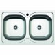 Chiuveta ZLN-2975 cu doua cuve pentru blat Z-INOX , Inox satinat, 50x80 cm