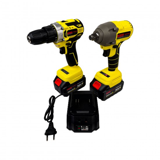 Trusa Boxer Autofiletanta + Flex + Rotopercutor + Masina cu Impact, cu 2 Acumulatori, 36V, 5Ah