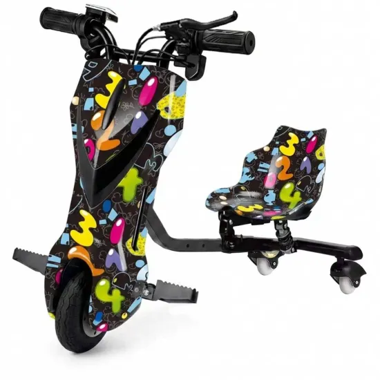 Tricicleta electrica Drift Graffiti, 8inch, viteza 15 km/h , autonomie 10-15 km, motor 250 W
