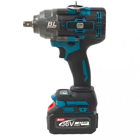 Cheie de Impact Profesională German Meister Brushless 36V / 6Ah - XGT, 1000 Nm, Mandrină 1/2"