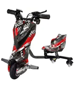 Tricicleta electrica Drift EXTREME RED, 8inch, viteza 15 km/h , autonomie 10-15 km, motor 250 W