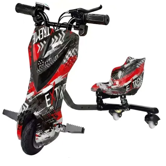Tricicleta electrica Drift EXTREME RED, 8inch, viteza 15 km/h , autonomie 10-15 km, motor 250 W