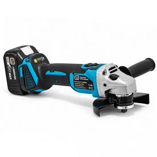 Set Scule cu Acumulator German Meister 36V MAX – Cheie de Impact 380 Nm + Polizor Unghiular 125 mm Brushless, 2 Acumulatori 6Ah, Încărcător și Valiză