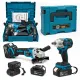 Set Scule cu Acumulator German Meister 36V MAX – Cheie de Impact 380 Nm + Polizor Unghiular 125 mm Brushless, 2 Acumulatori 6Ah, Încărcător și Valiză