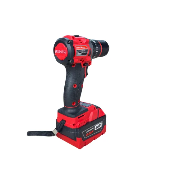 Bormașină Autofiletantă cu Percuție German Meister 36V, Motor Brushless, 50 Nm, Mandrină Metalică 10 mm, 2 Acumulatori 8Ah, 90 Accesorii, Valiză Transport