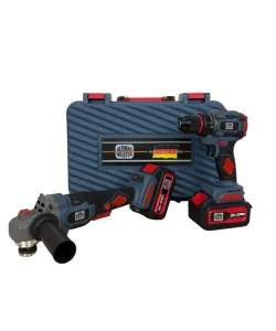 Set 2 Scule German Meister 36V – Bormașină Brushless 80 Nm + Flex Ø100 mm 10.000 RPM, 2 Acumulatori 36V 4Ah, Încărcător și Valiză