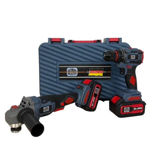 Set 2 Scule German Meister 36V – Bormașină Brushless 80 Nm + Flex Ø100 mm 10.000 RPM, 2 Acumulatori 36V 4Ah, Încărcător și Valiză