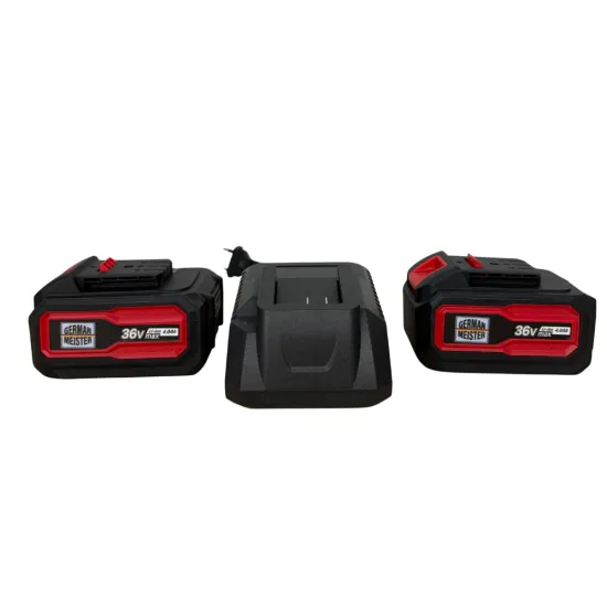 Set 2 Scule German Meister 36V – Bormașină Brushless 80 Nm + Flex Ø100 mm 10.000 RPM, 2 Acumulatori 36V 4Ah, Încărcător și Valiză