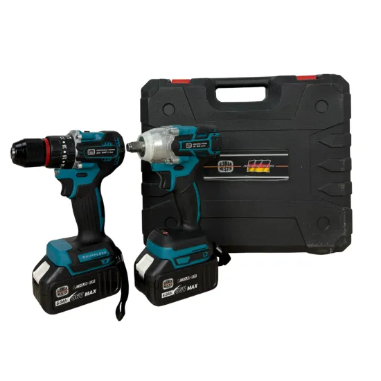 Set German Meister 2 Scule Brushless 36V 6Ah – Bormașină 80 Nm + Pistol Impact 380 Nm, 2 Acumulatori, Accesorii, Valiză