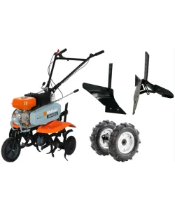 Motosapa pe benzina Wolfson Imperio, 8CP, 212cc, latime de lucru 80cm, cu roti de transport, plug si rarita