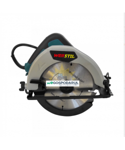 Circular de mana , Werstil , Albastru , 1200 W , 4900 RPM , disc 185 mm inclus