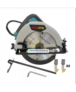 Circular de mana , Werstil , Albastru , 1200 W , 4900 RPM , disc 185 mm inclus