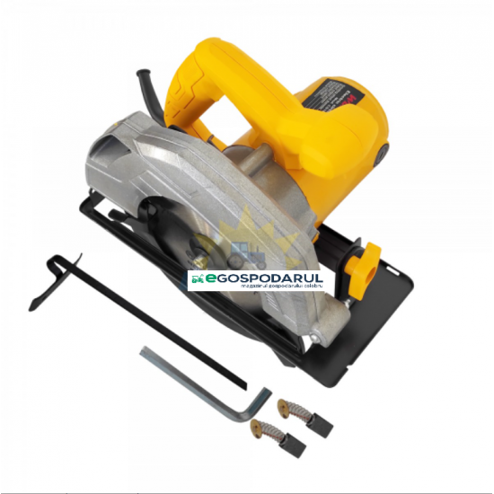 Circular de mana , Werstil , Galben , 1650 W , 4800 RPM , disc 185 mm inclus