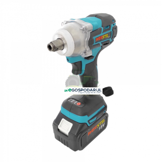 Masina de impact si insurubat Werstil , 2 in 1 , patrat + bit , 18 V , 6 Ah , max 5000 Rpm