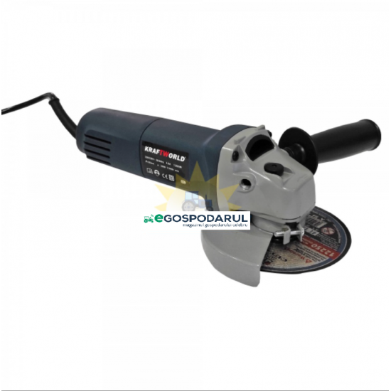 Polizor unghiular , ( Flex electric ) , KraftWorld 1200 W , diametru disc max 125 mm , 11000 Rpm cu variator