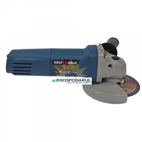 Polizor unghiular , ( Flex electric ) , KraftWorld 1200 W , diametru disc max 125 mm , 11000 Rpm cu variator