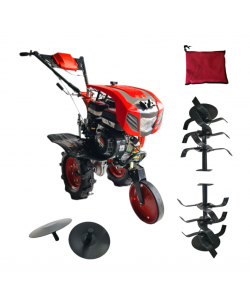 Motocultor pe benzina E2 ELEFANT, OHV 7 Cp, 3600 RPM, 210 CC, latime de lucru 110 cm, Roti 400 - 8, far, 10390