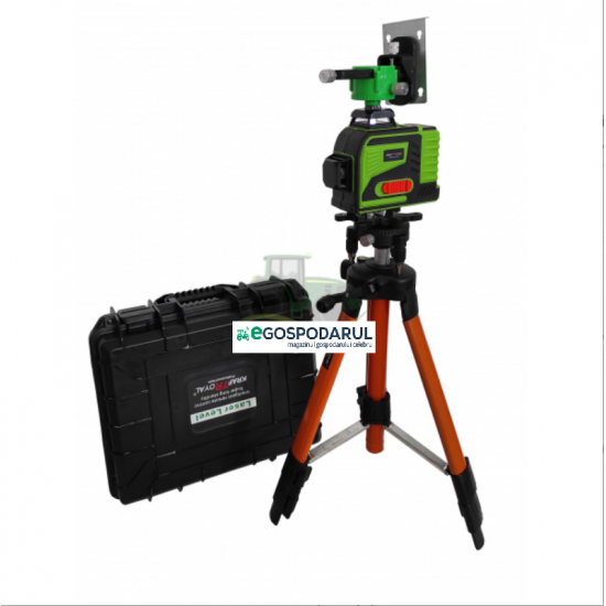 Nivela Laser 16 Linii, 2 Acumulatori, Suport rotativ 360 grade. Auto nivelare.
