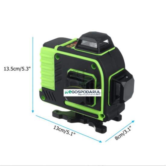 Nivela Laser 16 Linii, 2 Acumulatori, Suport rotativ 360 grade. Auto nivelare.