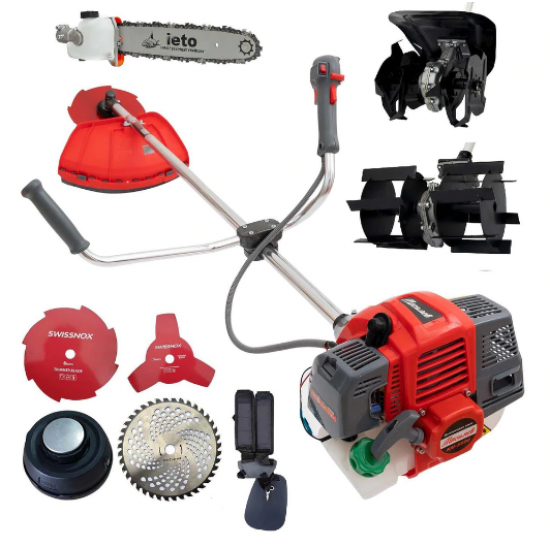 Set Motocoasa Mogilev M5500, 7CP, 56CC + Cap Prasitoare + Cultivator + Cap Drujba