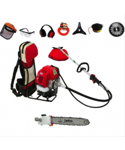 Set Motocoasa tip rucsac Micul Fermier BC430KF, 4.76CP, + Cap drujba