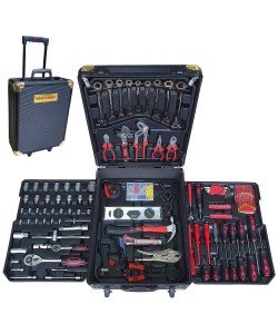 Trusa de scule, Profesionala, cu 419 piese, KRAFT-HOFF + Troler Transport