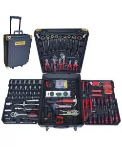 Trusa de scule, Profesionala, cu 419 piese, KRAFT-HOFF + Troler Transport