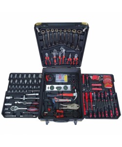 Trusa de scule, Profesionala, cu 419 piese, KRAFT-HOFF + Troler Transport