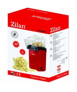Aparat Pentru Popcorn Zilan ZLN-8044, Rosu Putere 1200W, sistem cu jet de aer cald