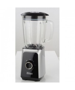 Blender ZILAN ZLN-3925, 1.5 l, 2 viteze + Functie impuls, Zdrobire gheata, Vas de sticla, Inox