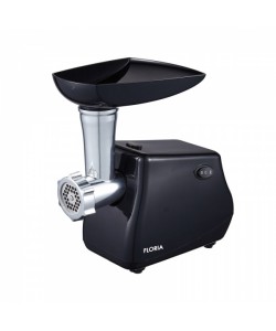 Masina de tocat carne FLORIA ZLN-2386, Negru Putere 1300W, Accesorii umplut carnati, Functie revers, 1.6kg/min,