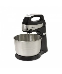 Mixer cu Bol Inox ZILAN ZLN-8198, Capacitate bol mare 4.3Litri, Putere 350W, Functie Turbo, 5 viteze