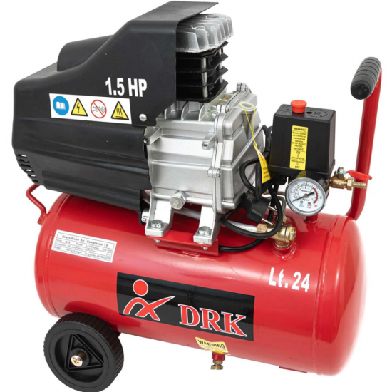 Compresor aer DRK LBXB 24L, 1.5CP, 115 PSI, 128l/min