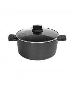 Cratita Zilan ZLN0850 Negru cu invelis din marmura, 5 straturi, 26 cm si manere fine la atingere, 5.7 L Cratita Zilan ZLN0850 Negru cu invelis din marmura, 5 straturi, 26 cm si manere fine la atingere, 5.7 L